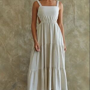 Linen Maxi Dress - AVAILABLE IN S, M, L